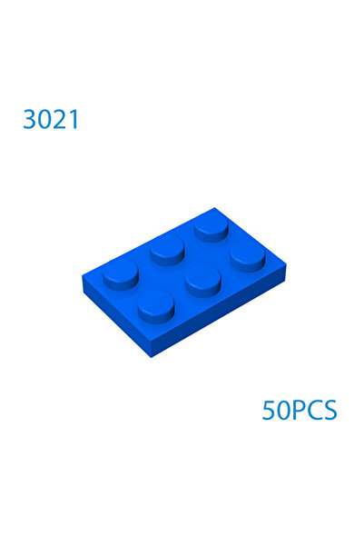 Choice6 50 قطعة من قطع البناء الزرقاء للتركيب الذاتي، قطع رفيعة 2×3 نقاط، 12 ...
