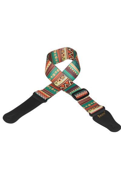Choice10 حزام جيتار قابل للتعديل، بوليستر عالي الجودة، طباعة بنمط عرقي، تطريز...