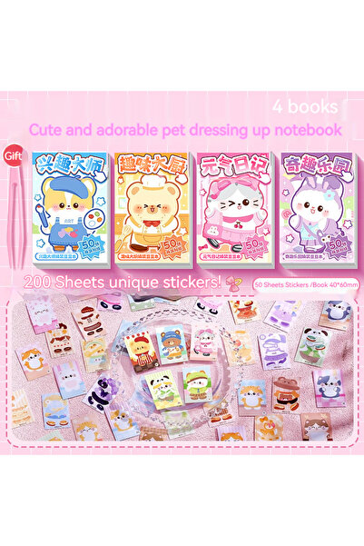 choice2 4 كتب حيوانات أليفة لطيفة، ملصقات كابيبارا لطيفة، كتاب كاواي، رسوم مت...