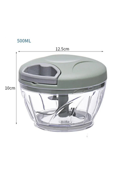 choice2 مفرمة ثوم يدوية دوارة خضراء سعة 500 مل/900 مل، لتقطيع الخضار والفواكه...
