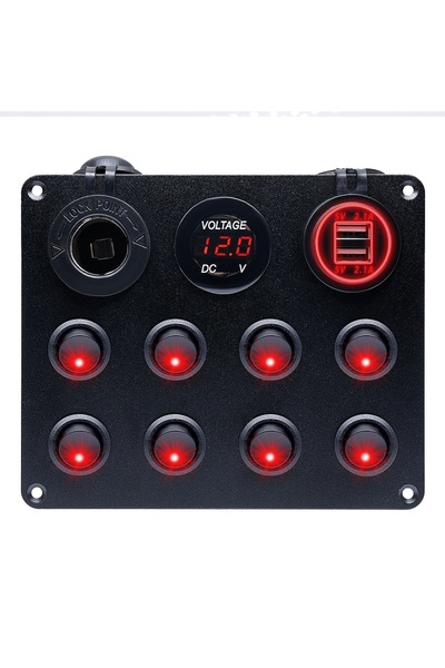 choice2 لوحة مفاتيح تبديل حمراء بثمانية أزرار، وخمسة أزرار، وثمانية أزرار، مع...