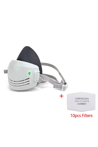 Choice4 Mask and 10 Filters Filter Cotton Respirator Half Face Dust-proof Mas...
