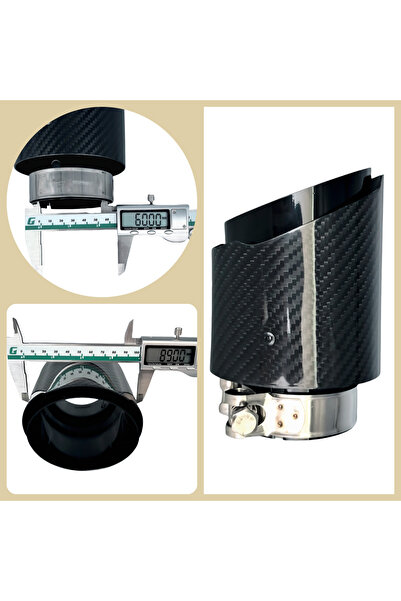 Choice14 كاتم صوت خلفي عالمي للسيارة من ألياف الكربون، مصنوع من الفولاذ المقا...