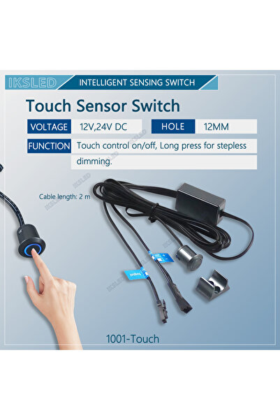 Choice1 مفتاح استشعار إضاءة ذكي يعمل باللمس لخزانة الملابس، يعمل بجهد 12 فولت...