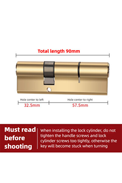 choice2 90(32.5-57.5) Door Cylinder Biased Lk 65 70 80 90 100mm Cylinder AB K...