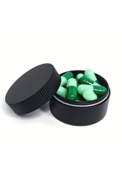 Choice1 black Small Pill Case, Metal Round Portable Pill Box, Waterproof Trav...