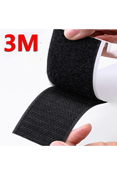 Choice11 شريط لاصق قوي ذاتي اللصق من النايلون، أسود اللون، 30 مم، بطول 3 أمتار.