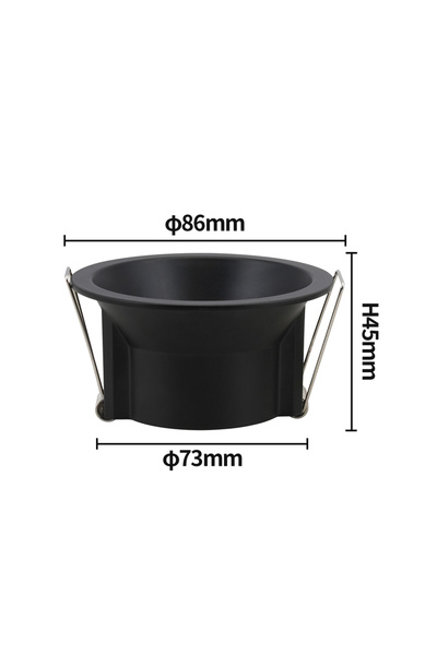 Choice4 Round-Black Recessed Mount Frame GU10/MR16 Lamp Holder Bathroom Spot ...