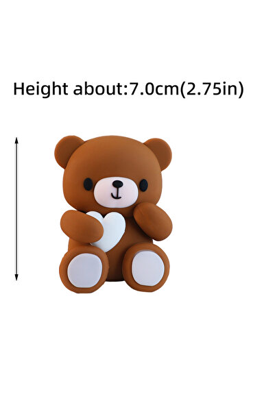 Choice22 دب جديد لتزيين الكيك، دب طروادة، حروف وردية وزرقاء، كلمة "طفل" لتزيي...