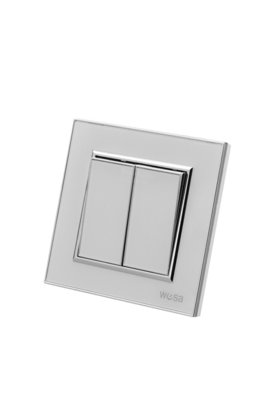 Choice1 مفتاح ثنائي الاتجاه، أبيض، 250 فولت، 16 أمبير تيار متردد، لوحة أكريلي...