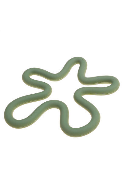 Choice1 قطعة واحدة من حصيرة سيليكون خضراء مقاومة للحرارة بنقوش هندسية، مقاس 1...