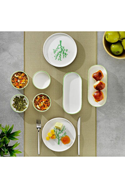 Schafer Iconic 4 Kişilik Kahvaltı Takımı 10 Parça-Yeşil