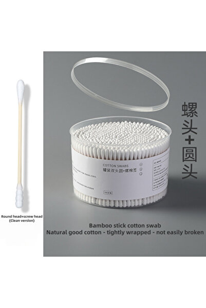 Choice3 500 قطعة، 2000/1000/500 قطعة، أعواد قطن خشبية مزدوج الرأس، أعواد قطن ...