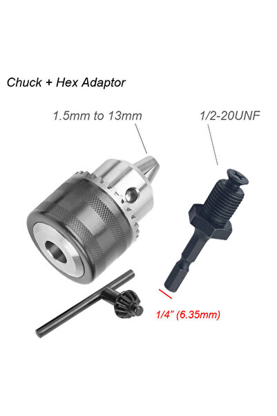 Choice1 محول ظرف سداسي 1.5-13 مم، محول خيط ظرف 1/2 بوصة - 20UNF، محول تغيير س...