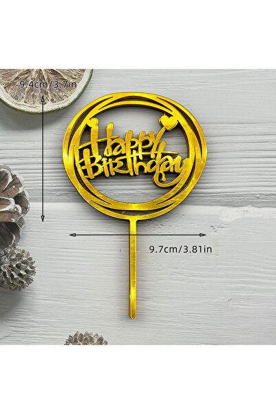 Choice10 Y 10pcs Set 32 Styles Happy Birthday Cake Topper Black Gold Cake Top...