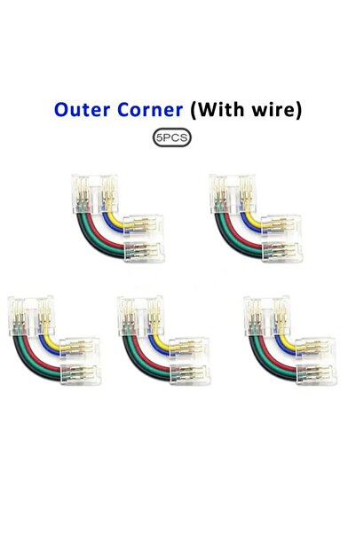 Choice4 موصل شريط إضاءة LED من نوع COB ذو 6 دبابيس RGBCCT، موصلات أسلاك سريعة...