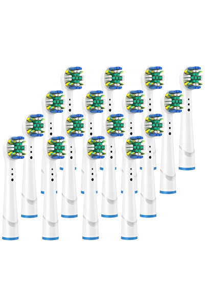 choice2 ١٦ قطعة، ٤-٢٠ قطعة من رؤوس فرشاة بديلة لفرشاة تنظيف الأسنان FlossActi...