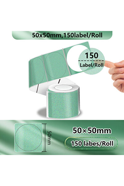 Choice3 ملصقات حرارية ذات لاصق ذاتي بحجم 50x50 مم، مستديرة أو مربعة، بسماكة 4...