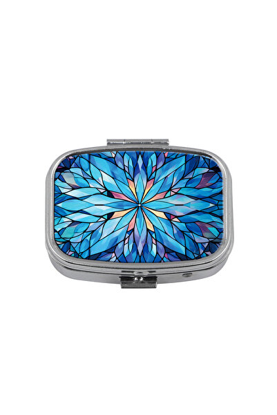 Choice5 2 Stained Glass Metal Medicine Box Marbling Pill Packaging Health Pro...