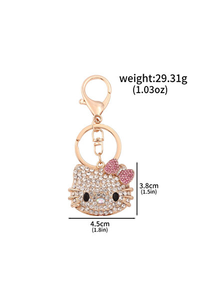 Choice1 سلسلة مفاتيح أنمي هيلو كيتي مرصعة بأحجار الراين الكريستالية من بانداي...