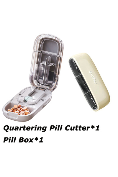 Choice14 فاصل أقراص رمادي - قطعتان - قاطع أقراص مع حجرة تخزين للأقراص الصغيرة...