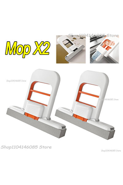 Choice9 2 Pcs Orange Mop Strong Absorbent Mini Mop Dust Removal Portable Clea...