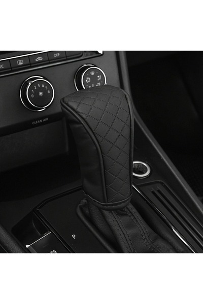 choice2 Black Universal Perforated Breathable Cowhide Gear Shift Cover for Au...