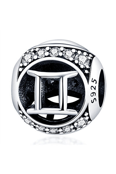 Choice3 سوار جيميني بانداش أصلي من الفضة عيار 925، مزين بـ 12 خرزة دائرية بتص...