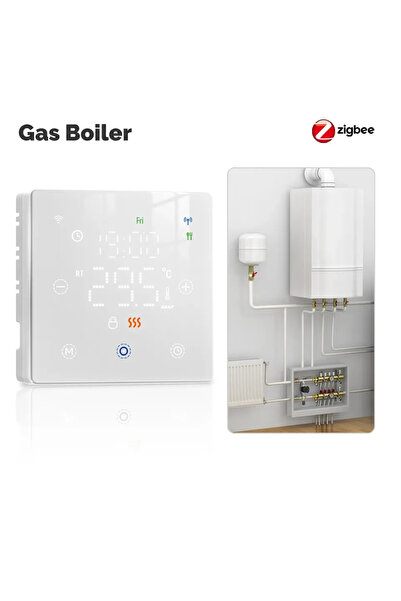 Choice1 MOES ZigBee White MOES Tuya WiFi/ZigBee Smart Thermostat Battery-Powe...