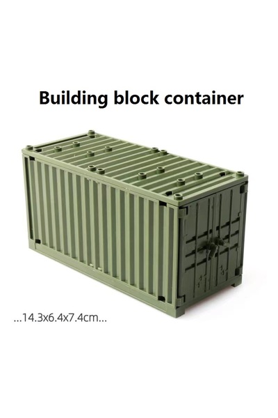 Choice مكعبات بناء نموذج حاوية عسكرية خضراء، ألعاب للأطفال، مكعبات تقنية قابل...