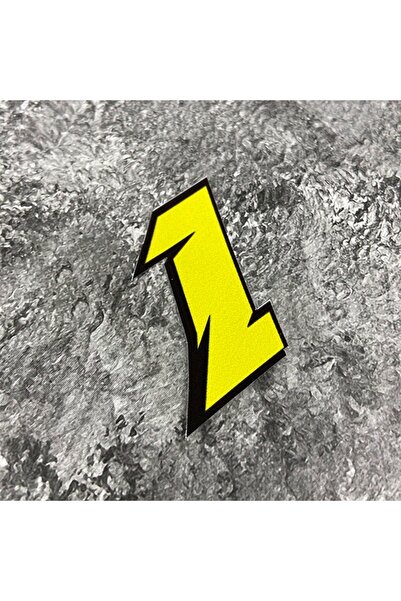 Choice1 ملصق دراجة نارية أصفر مقاوم للماء، ارتفاع 5 سم، رقم 0123456789، مقاس ...