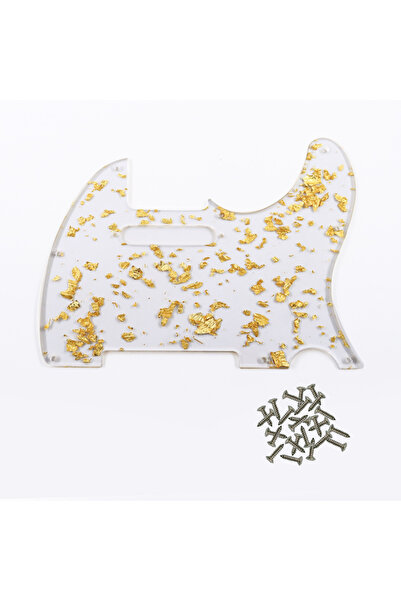 Choice10 Gold Foil Transparen PHRILAM 8 Hole TL electric guitar guard,Fits Am...