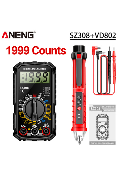 Choice3 ANENG SZ308(B)-VD802(R) Auto Electrician Kit ANENG SZ308 VD802 Square...