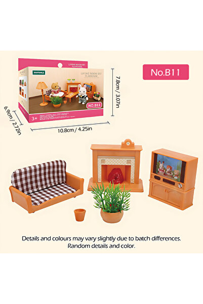 Choice3 B11 1:12 أثاث بيت الدمية العائلي في الغابة بيت الدمية المصغر من مونتي...
