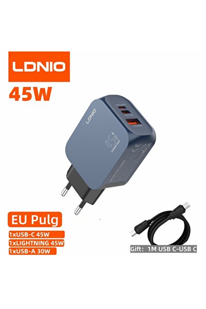 Choice8 45W EU Plug LDNIO Gan 100W Fast Charge Charger Type-C 65W 45W UK EU U...