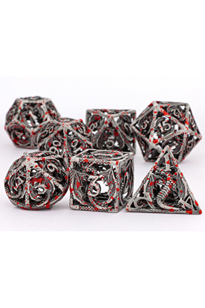 Choice1 مجموعة نرد DND معدنية، نرد Dunge and Drag، هدية، مجموعة نرد متعددة ال...