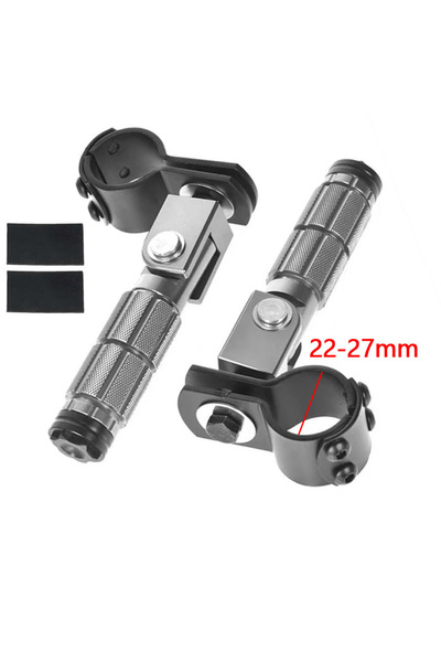 Choice1 Small Titanium 22-27mm/30-35mm Motorcycle universal Pedals Folded Foo...
