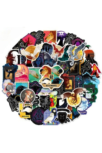 Choice3 0005-50PCS 50 قطعة ملصقات هاري بوتر كرتونية لطيفة، ملصقات ألعاب، أدوا...