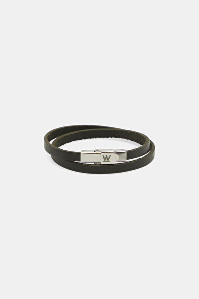 W Collection Double Spiral Leather Bracelet