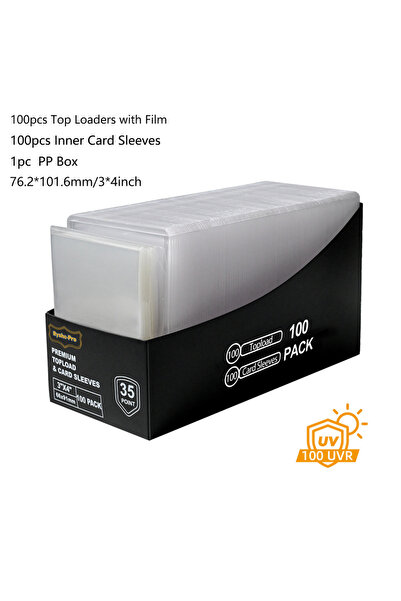 choice2 76.2x101.6mm clear 25pcs Top Loaders 200pcs Trading Card Sleeves 35pt...