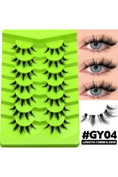 Choice1 7 أزواج - رموش لاسفيري كات آي الطبيعية من المانجا، رموش صناعية شفافة ...