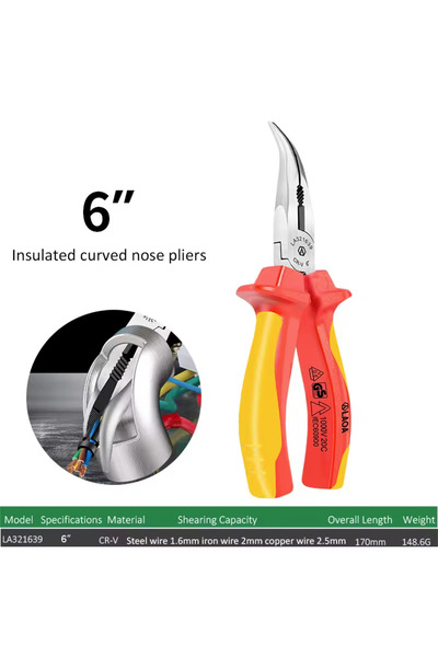 Choice1 قاطعة أسلاك كهربائية LA321639 LAOA VDE، مقاسات 6 و7 و8 بوصات، معزولة،...