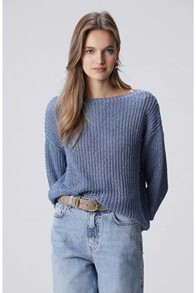 Network Mavi Truvakar Kol Triko Kazak