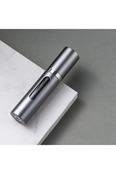 choice2 زجاجة عطر زجاجية رمادية سعة 8 مل قابلة لإعادة التعبئة مع مضخة رذاذ، م...