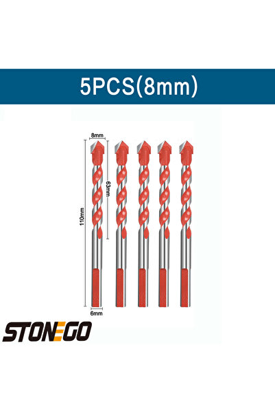 Choice3 مجموعة من 5 قطع (8 مم) من رؤوس الثقب متعددة الوظائف من ستونجو، مناسبة...