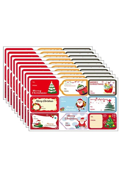 Choice1 90 قطعة - 10 أوراق، 60 قطعة / 10 أوراق، بطاقات هدايا عيد الميلاد، 8 ت...