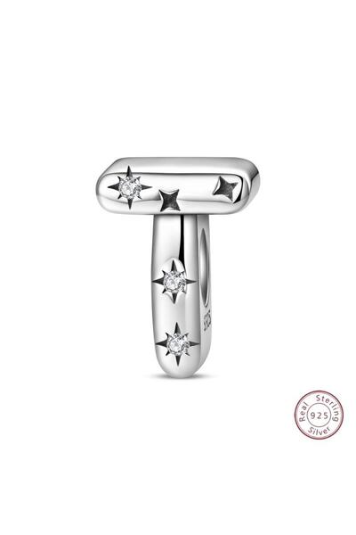 Choice25 PAC1957-T 925 Sterling Silver 26 Alphabet A-Z Charms Star Letter Bea...