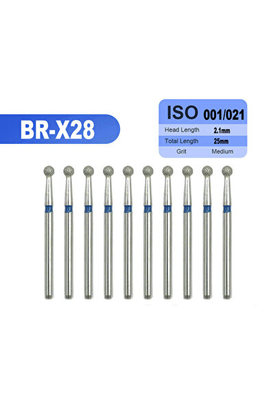 Choice10 BR-X28، ١٠ قطع من رؤوس الماس عالية السرعة لتحضير تجاويف الأسنان/تحضي...