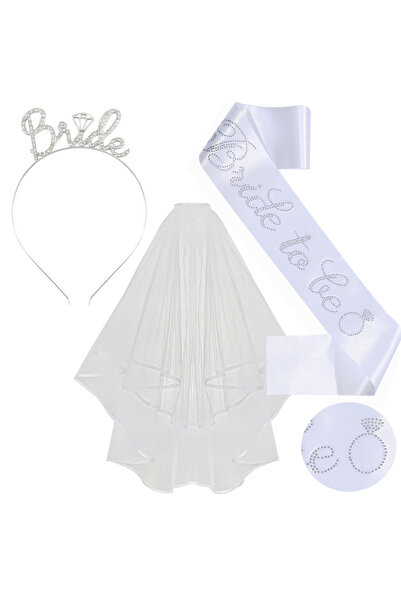 Choice مجموعة من 3 قطع لتزيين حفلات الزفاف والخطوبة وحفلات توديع العزوبية، تت...