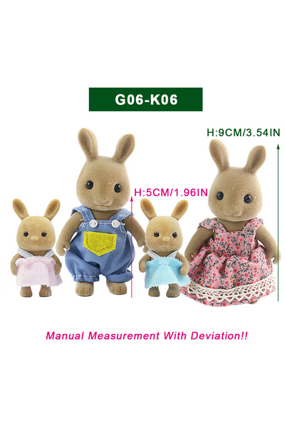 Choice4 مجموعة أثاث بيت الدمى المصغرة G06-K06 لعائلة حيوانات الغابة بمقياس 1/...